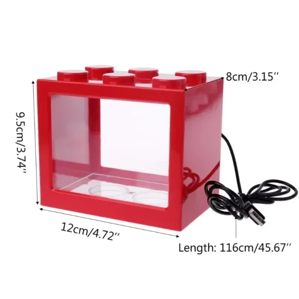 Aquarium Fish Tank Creative Multicolor Stackable Building Blocks Ecological for Small Reptile Pet Box Landscape Seawedecoration - Image 7