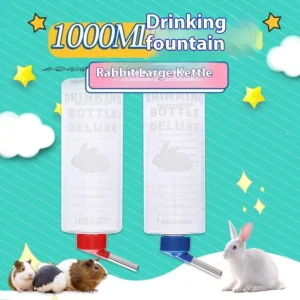 1000ml Large Pet Water Bottle for Rabbit Guinea Pig Totoro Design Hangable Water Dispenser Bowl Pet Cage Accessories