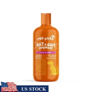 Flea Tick Shampoo Dogs Peppermint Oil Dog Wash Skin Soothing Formula Veterinarian Approved Gentle Grooming Repellent 16oz